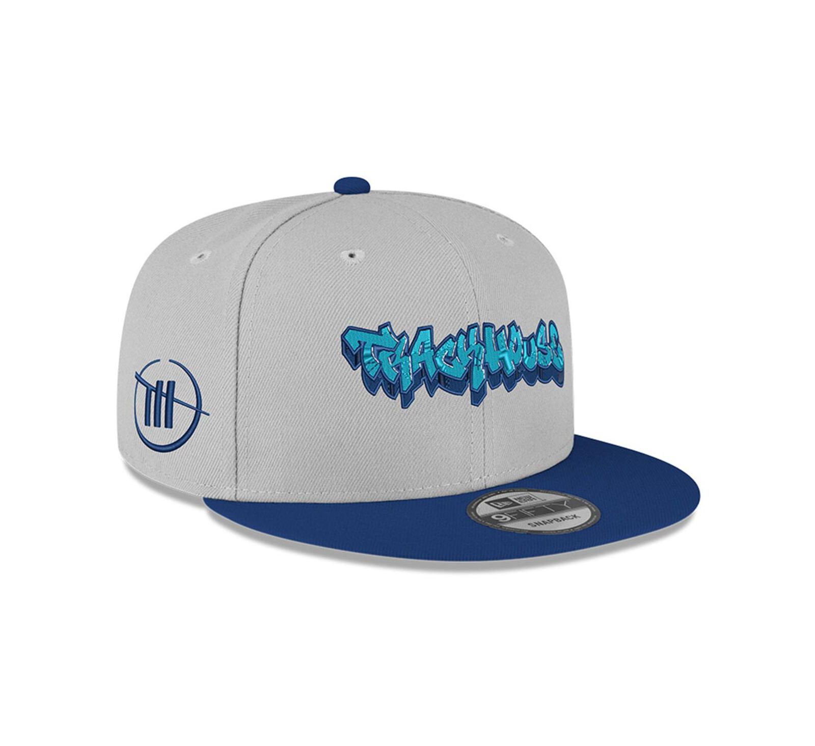 Мужская кепка New Era Gray/Blue Track house Racing Graffiti 9forty Adjustable