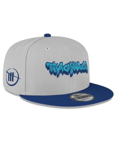 Мужская кепка New Era Gray/Blue Track house Racing Graffiti 9forty Adjustable