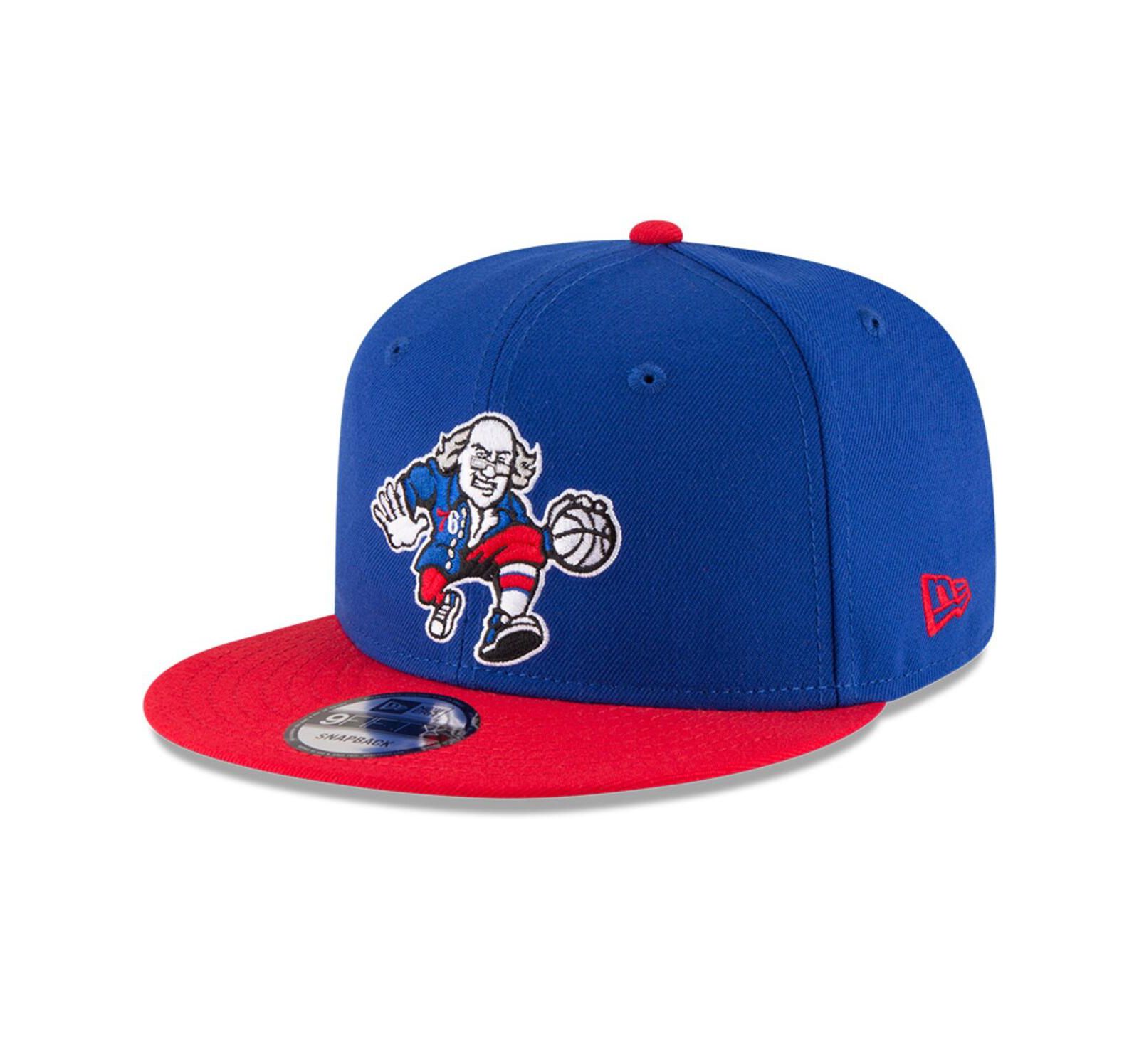 Кепка New Era Men's Royal/Red Philadelphia 76ers 2-Tone 9fifty Adjustable Snapback Hat