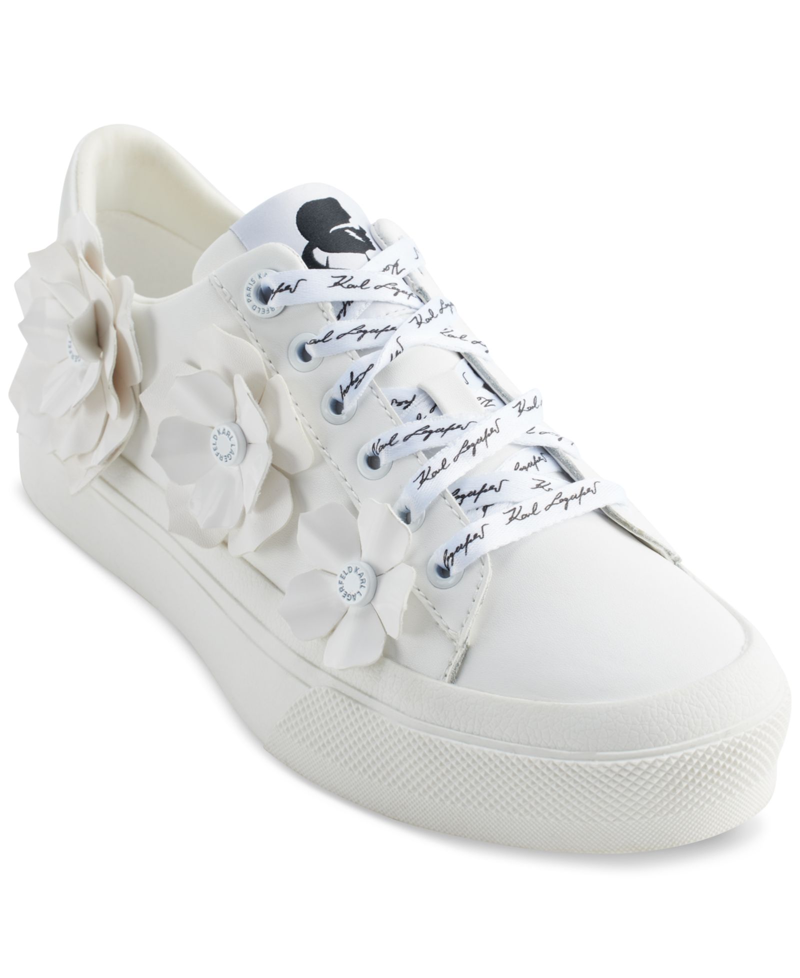 KARL LAGERFELD PARIS Women's Georgia Lace-Up Embellished Sneakers