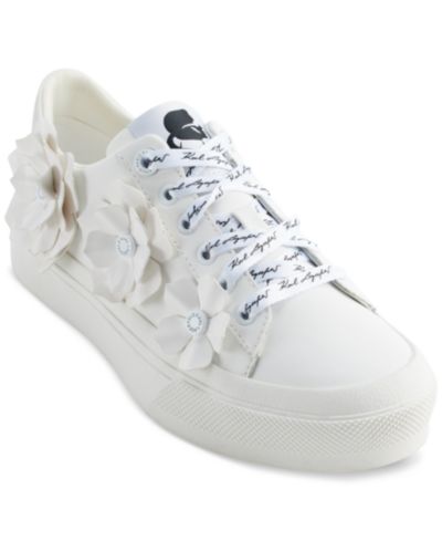 KARL LAGERFELD PARIS Women's Georgia Lace-Up Embellished Sneakers