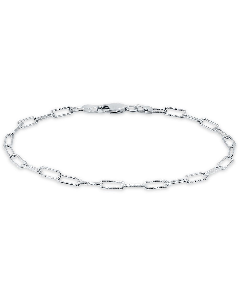 Браслет Giani Bernini Diamond-Cut Paperclip Chain Link в Sterling Silver или 18k Gold-plated Sterling Silver