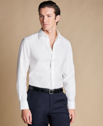 Мужская приталенная рубашка Charles Tyrwhitt Non-Iron однотонная