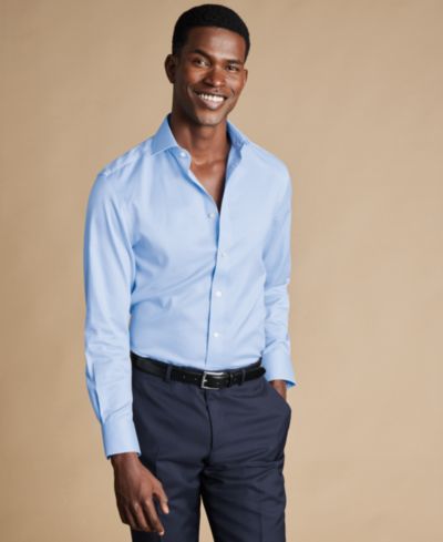 Charles Tyrwhitt Мужская приталенная не требующая глажки рубашка Puppytooth