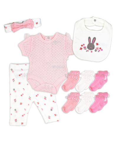 Rock A Bye Baby Boutique комплект одежды для новорожденных девочек 10 Piece Layette Pink Bunny