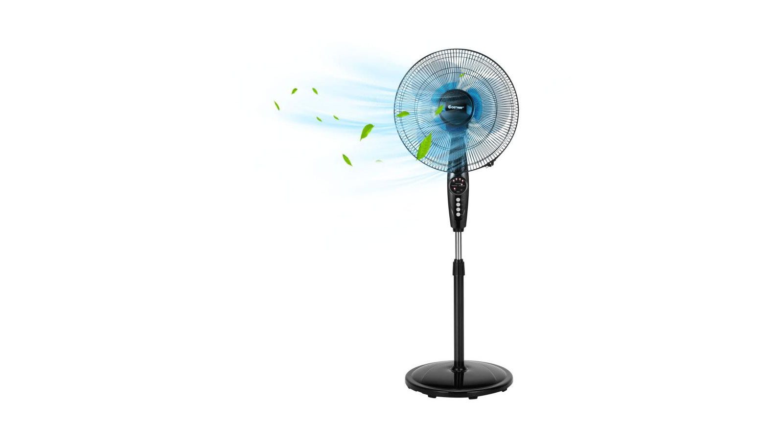 Slickblue, Adjustable Height Oscillating Fan with Quiet Operation, for Home or Office Use