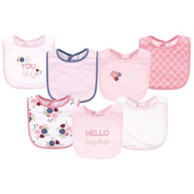 Набор слюняг Little Treasure Girls Seven-Count Interlock Drool Bib Set