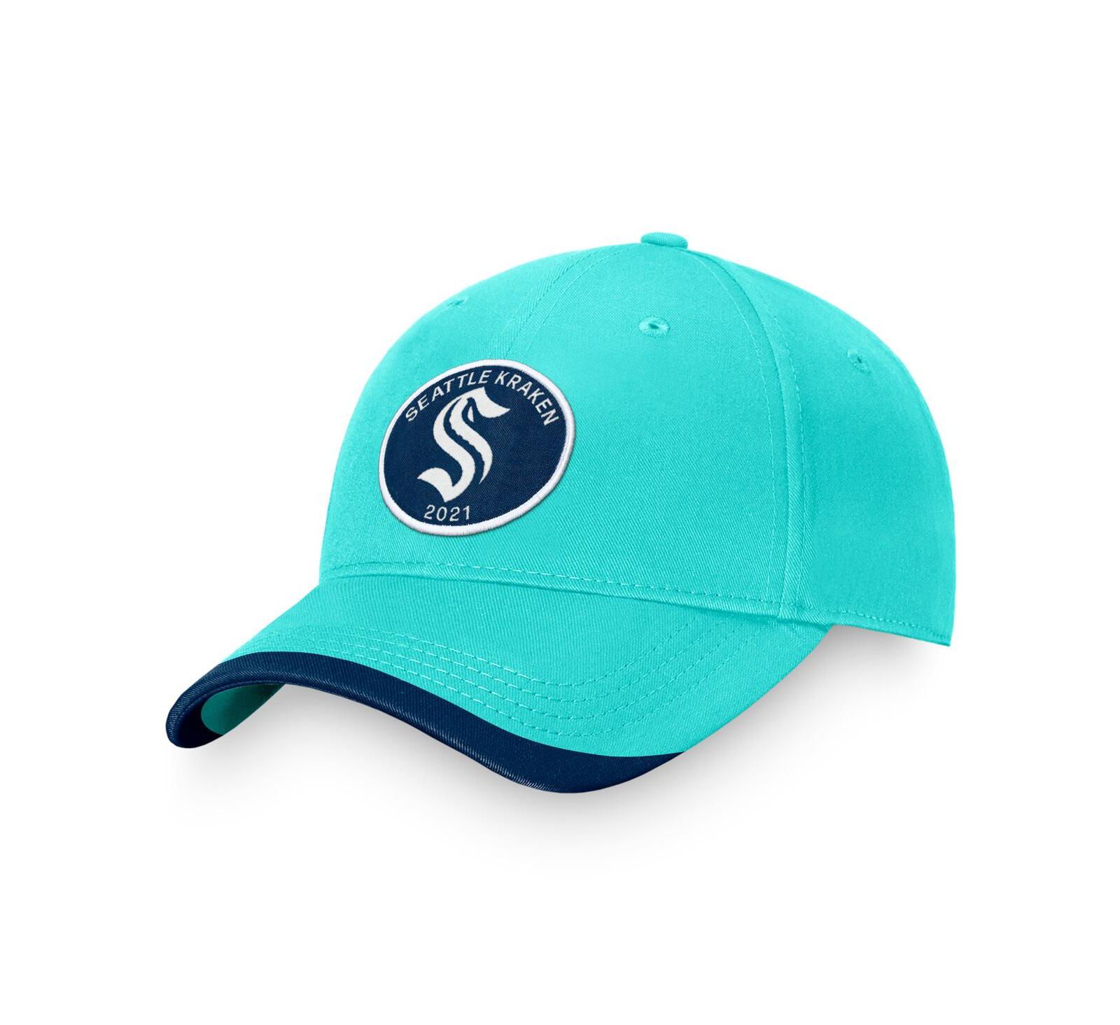 Мужская кепка Fanatics Branded Light Blue Seattle Kraken Fundamental Adjustable Hat