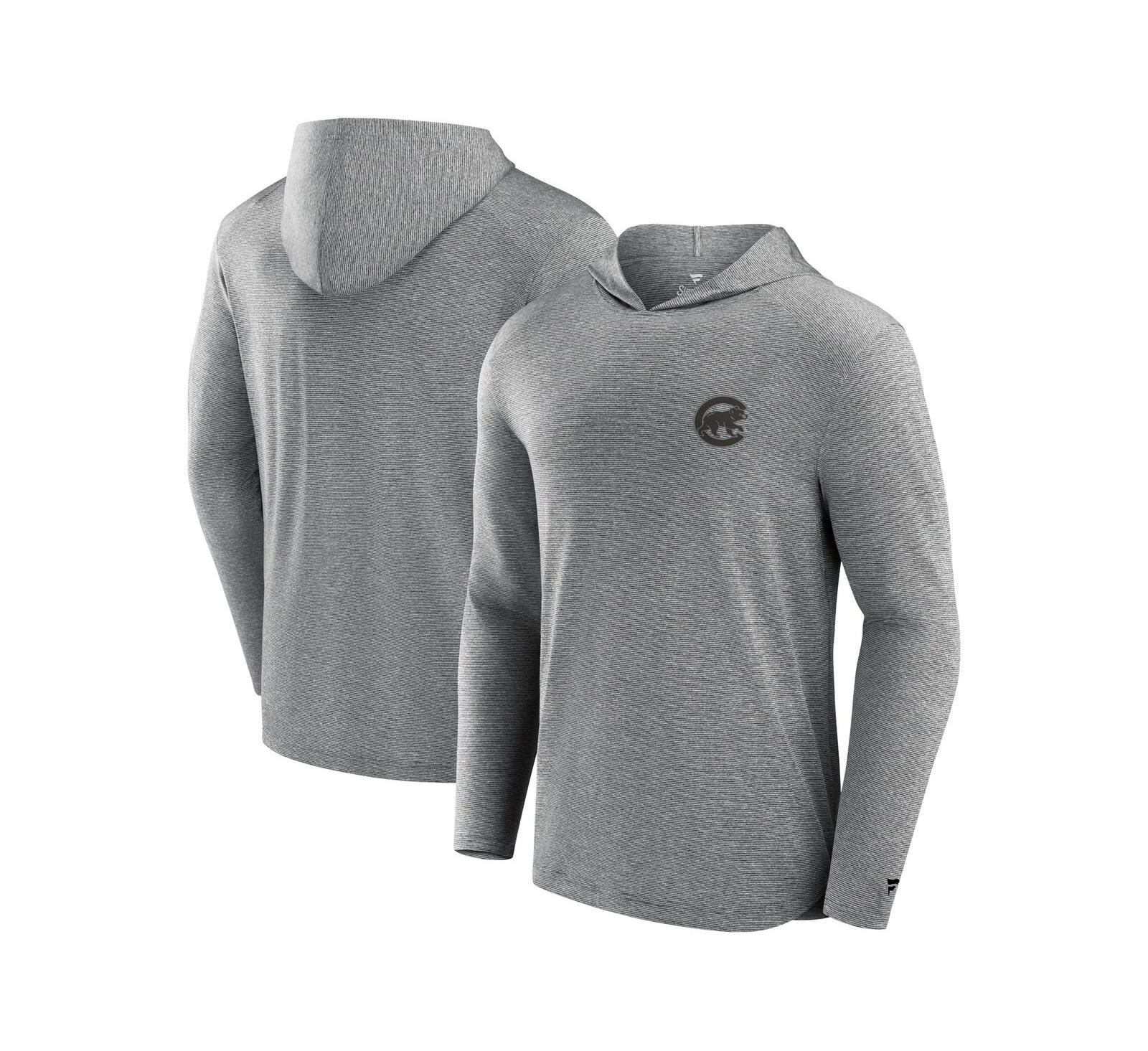 Fanatics Signature Men's Black Chicago Cubs Front Office Tech Lightweight Hoodie T-Shirt