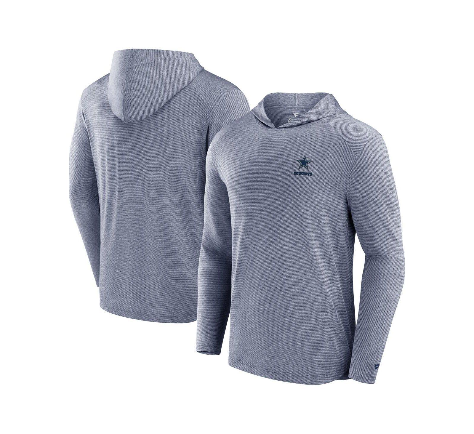 Мужская футболка Fanatics Signature Navy Dallas Cowboys Front Office Tech Lightweight Hoodie