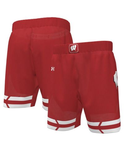 Мужские баскетбольные шорты Under Armour Red Wisconsin Badgers Replica