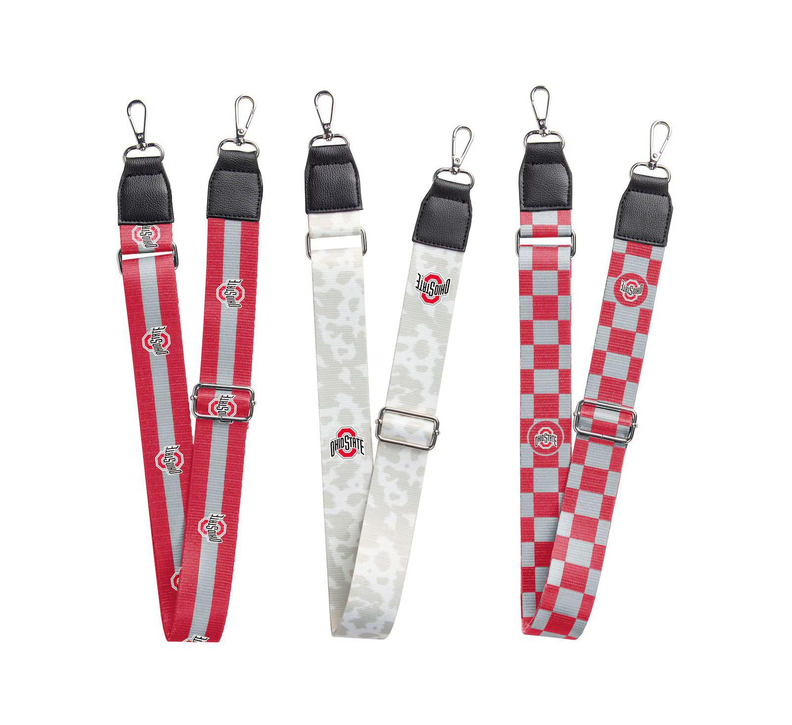 Logo Brand Ohio State Buckeyes 3-Pack Bag Strap Set