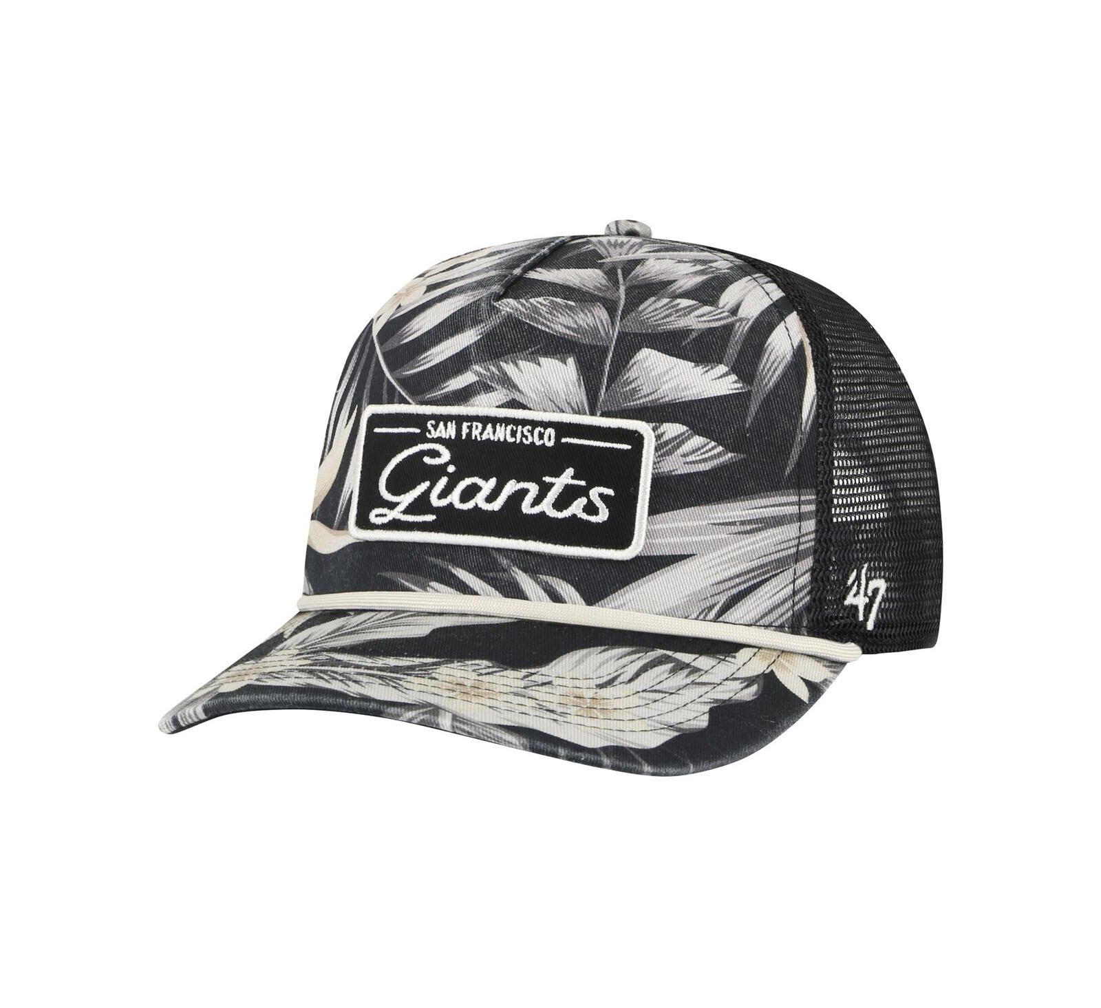 47 Brand Men's Black San Francisco Giants Tropicalia Trucker Hitch Adjustable Hat