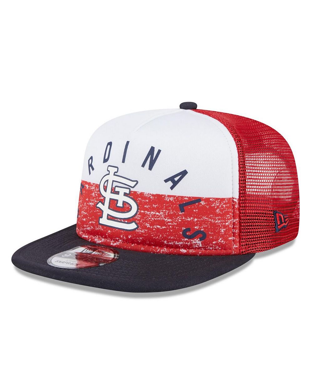 Мужская кепка New Era White/Red St. Louis Cardinals Team Foam Front A-Frame Trucker 9Fifty Snapback