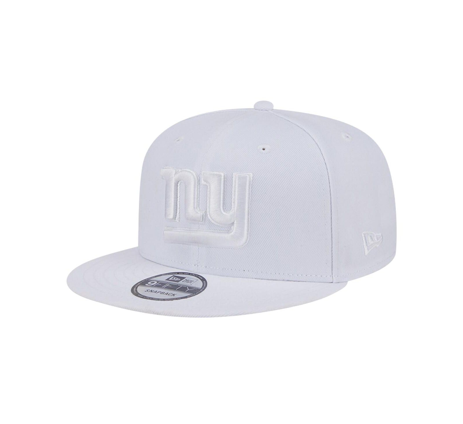 New Era Men's New York Giants Main White on White 9Fifty Snapback Hat