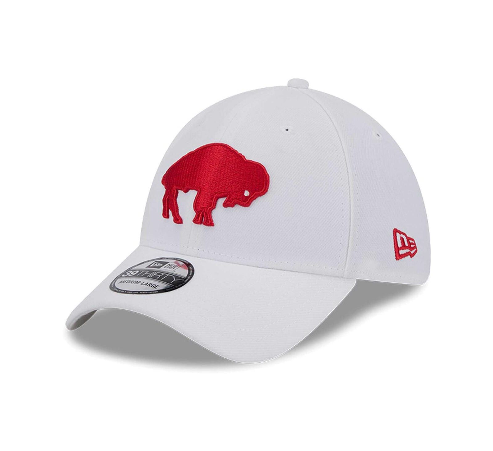 New Era Men's White Buffalo Bills Throwback 39Thirty Flex Hat