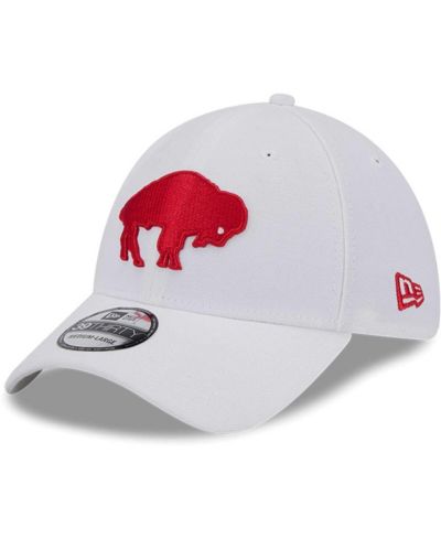New Era Men's White Buffalo Bills Throwback 39Thirty Flex Hat