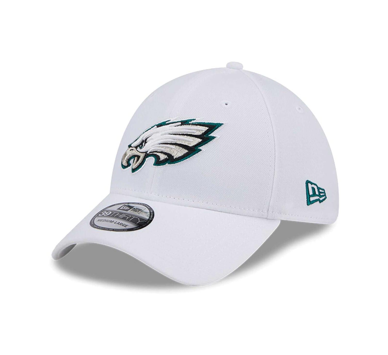 New Era Men's White Philadelphia Eagles Main 39Thirty Flex Hat