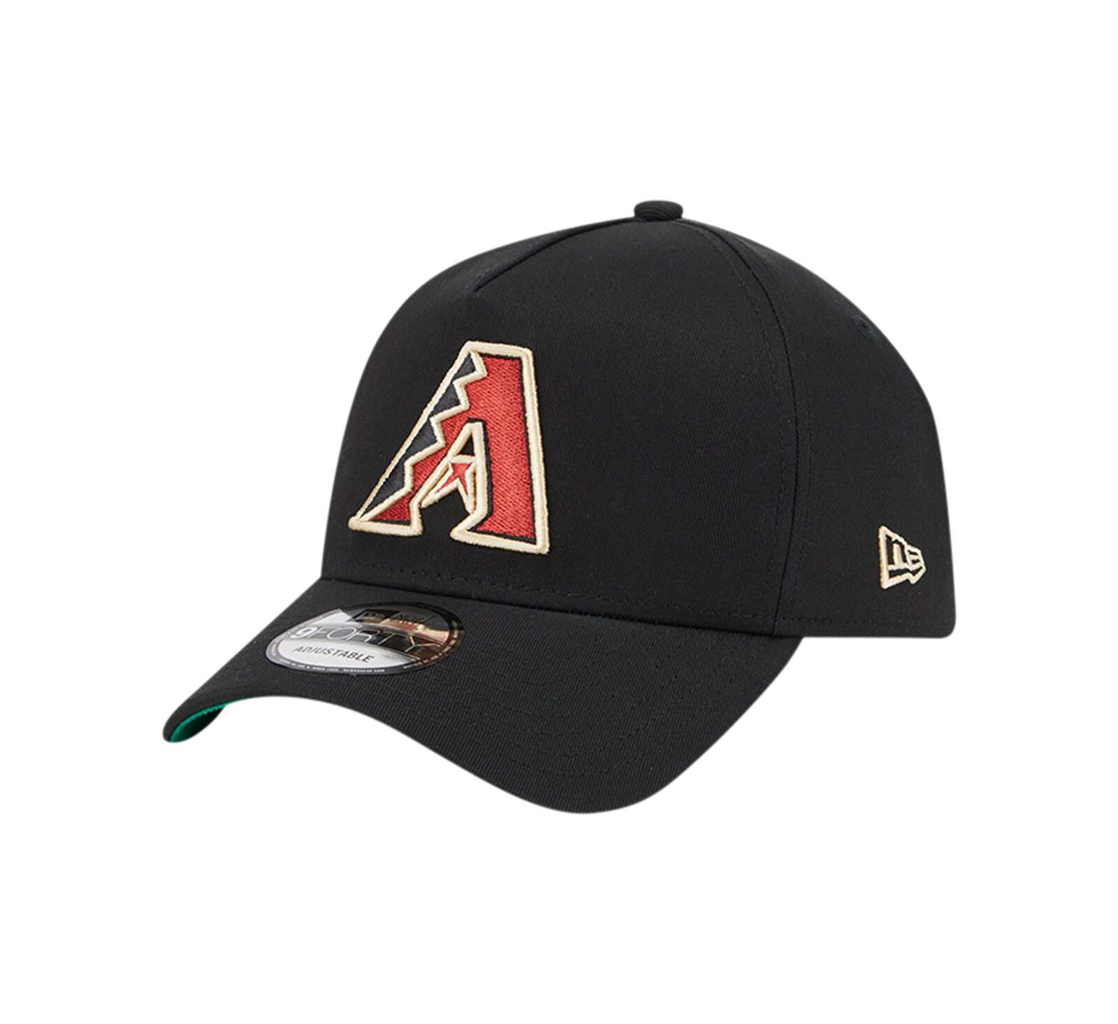 Кепка New Era Men's Black Arizona Diamondbacks Team Color A-Frame 9Forty Adjustable