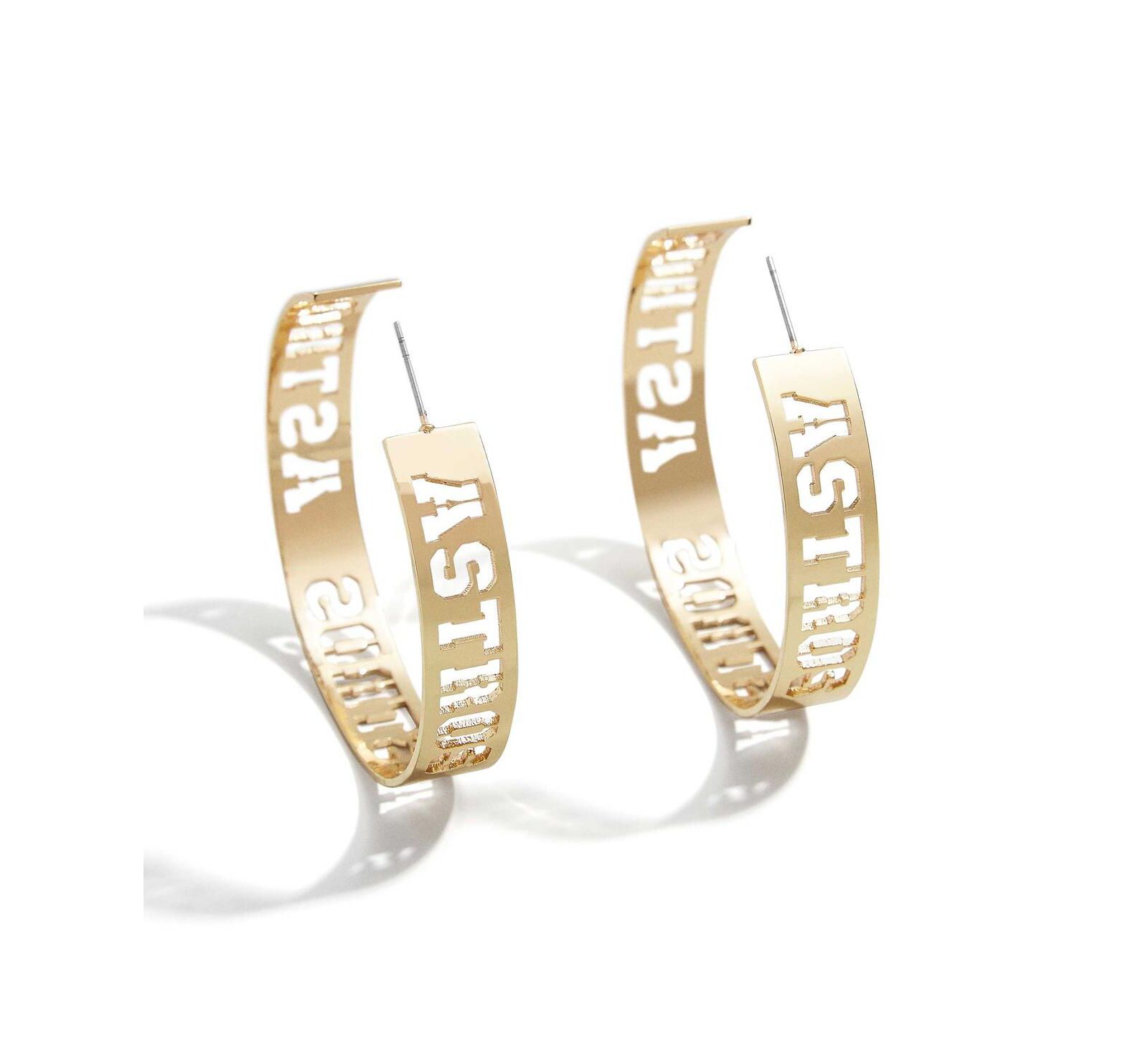Wear by Erin Andrews x Baublebar серьги-кольца Houston Astros Large Cutout