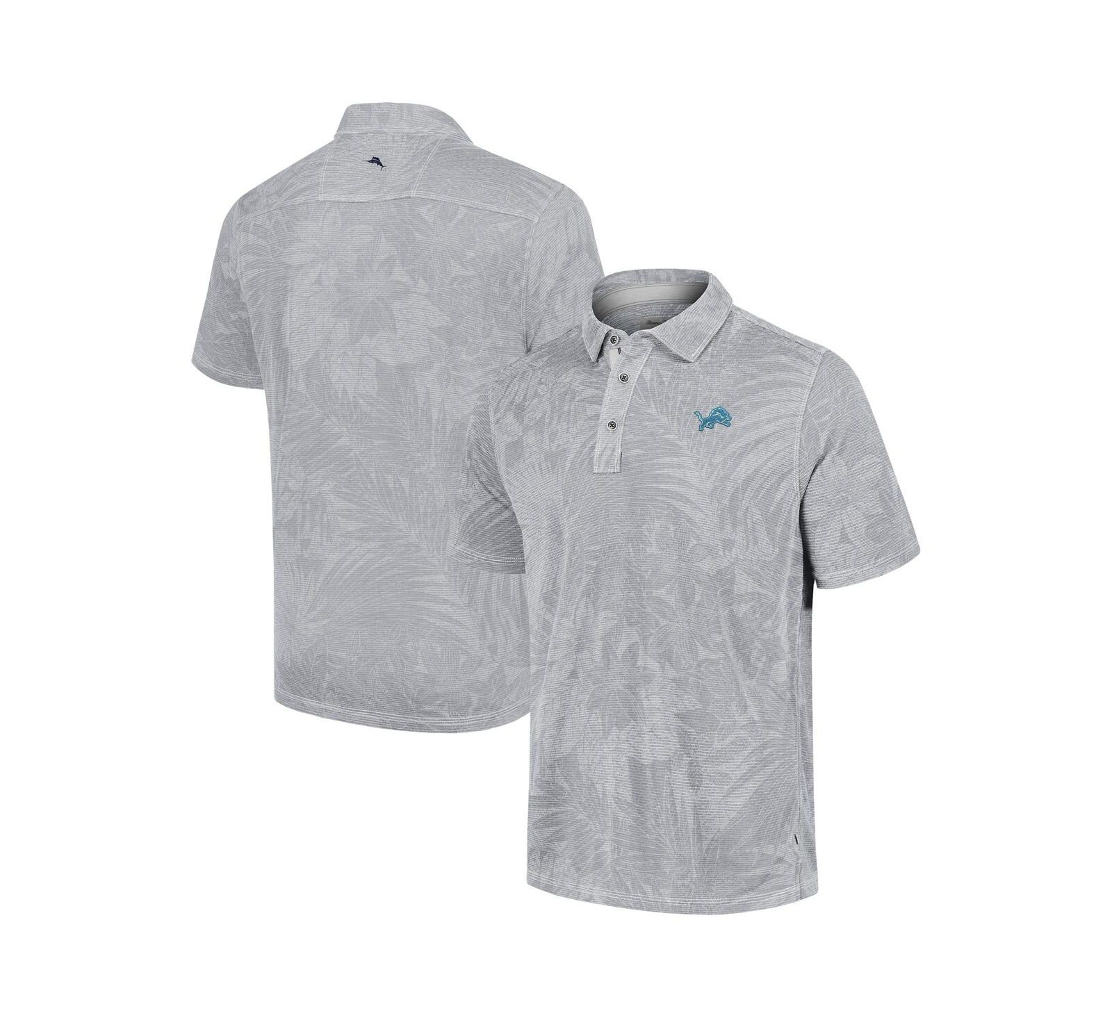 Tommy Bahama Men's Gray Detroit Lions Sport Santiago Paradise Polo