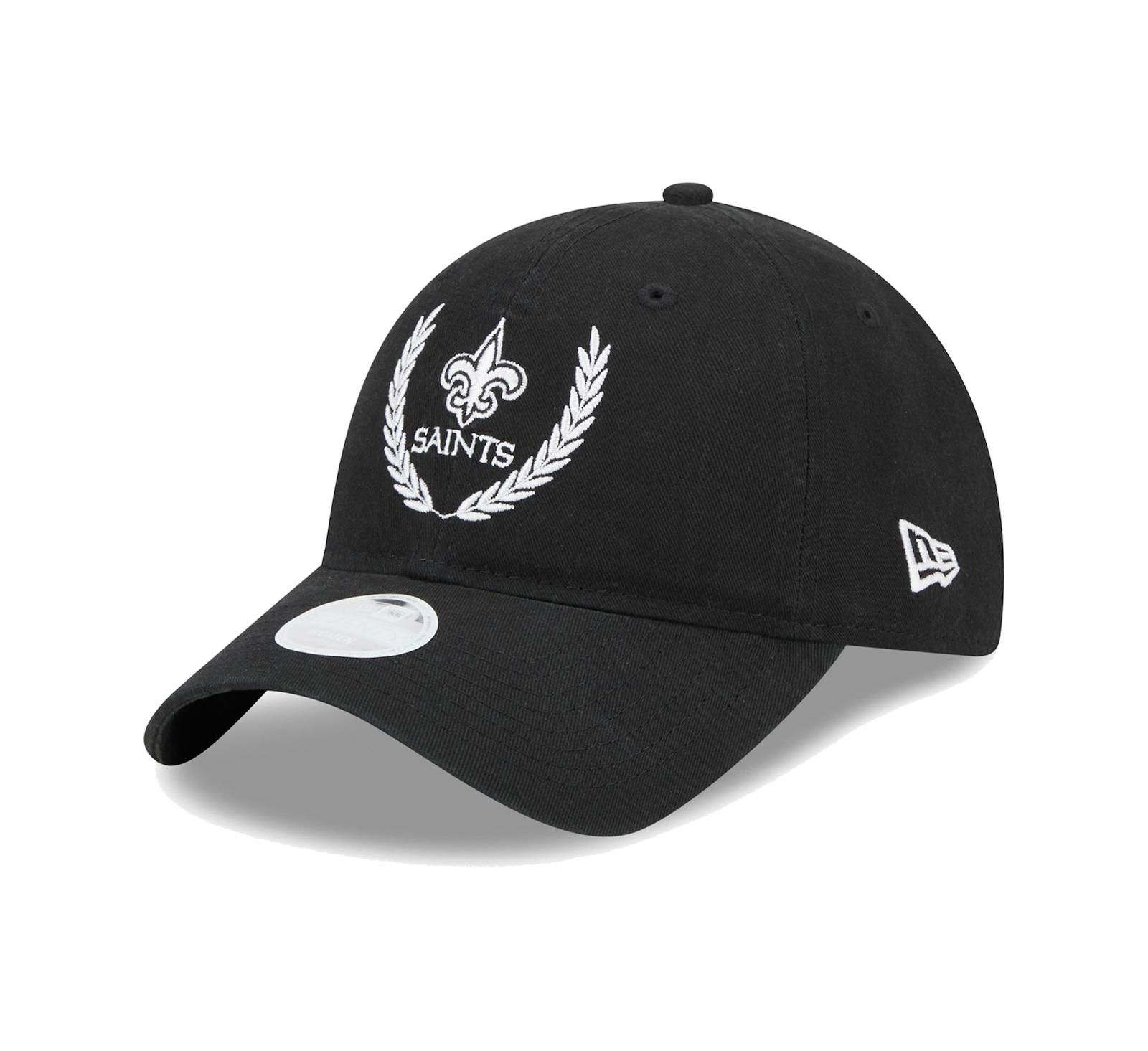 New Era Women's Black New Orleans Saints Leaves 9Twenty Adjustable Hat