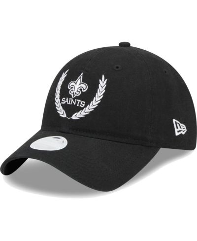 New Era Women's Black New Orleans Saints Leaves 9Twenty Adjustable Hat