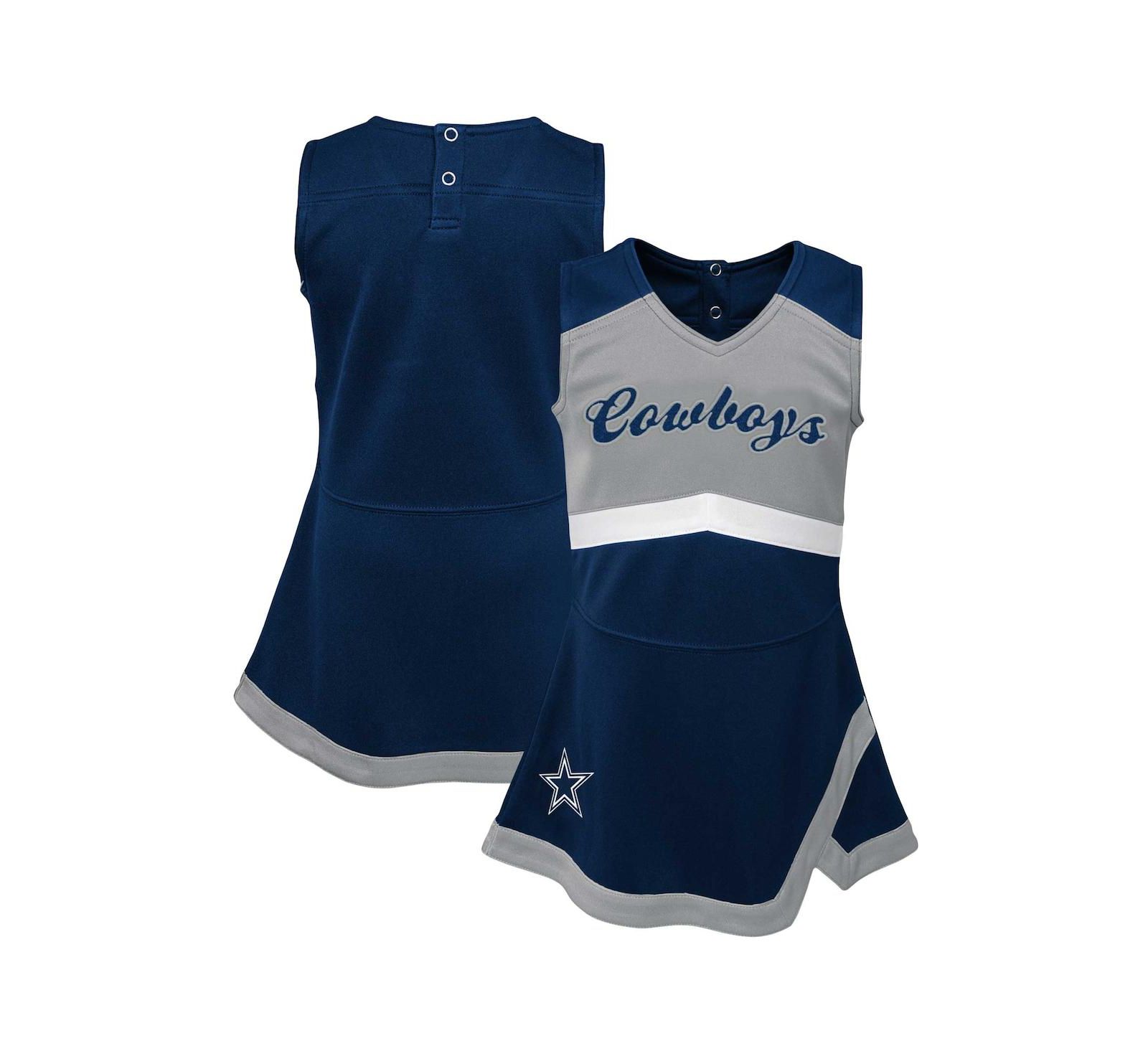 Детское платье-джампер Outerstuff Dallas Cowboys Cheer Captain, темно-синее
