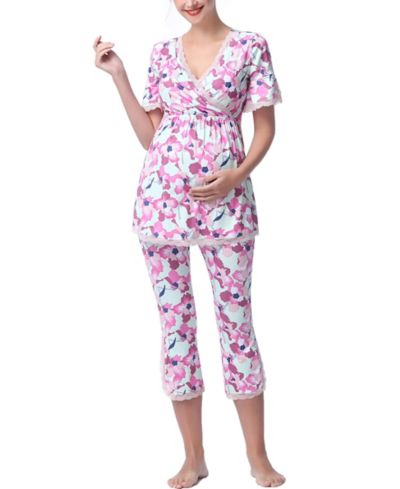 kimi + kai Maternity Koi Nursing Pajama Set