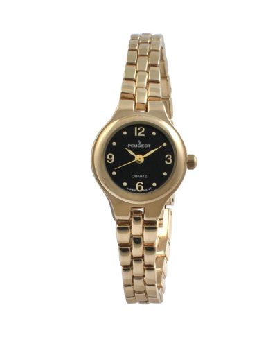 Женские часы Peugeot Small Face Gold-Tone Link с золотистым браслетом