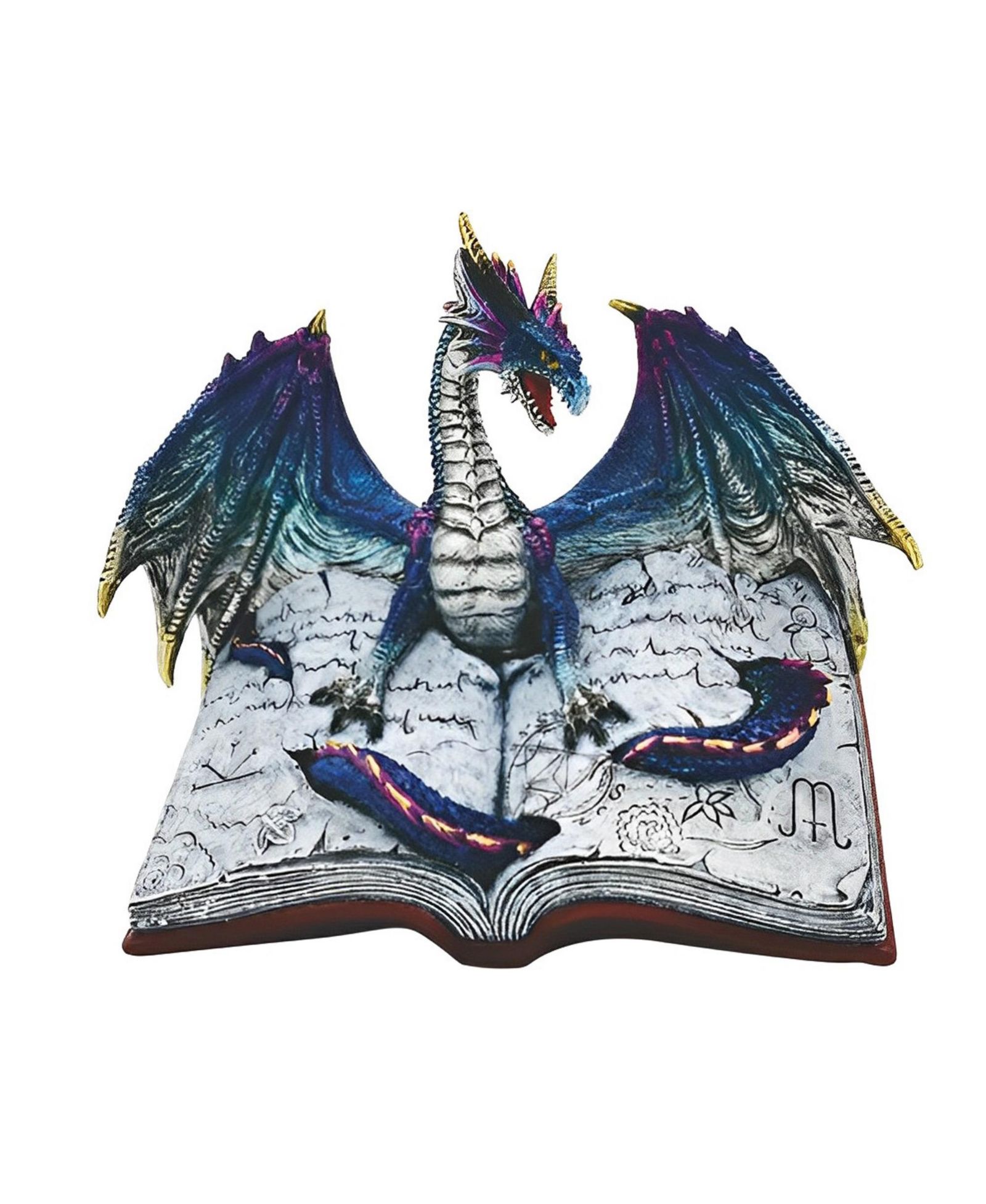 FC Design 8.75"W Blue Book of Dragon Figurine Decoration Home Decor Perfect Gift for House Warming, Holidays and Birthdays