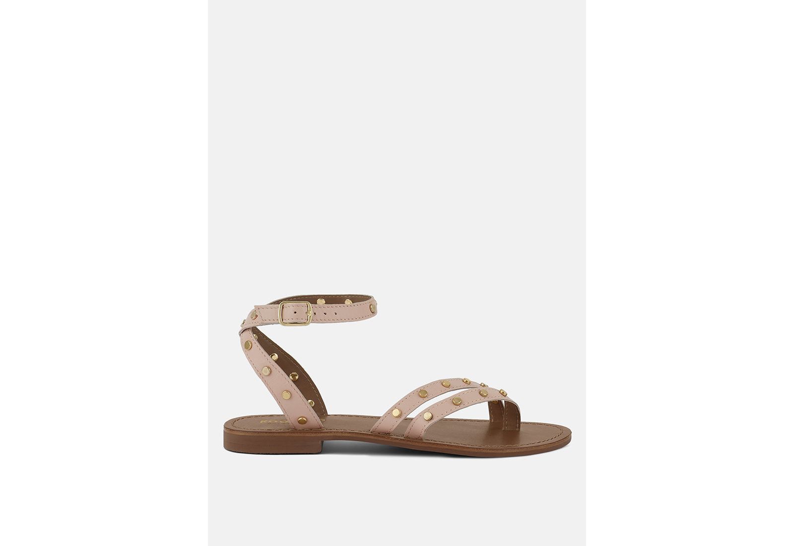 Rag and Co Womens Oprah Studs Embellished Flat Sandals