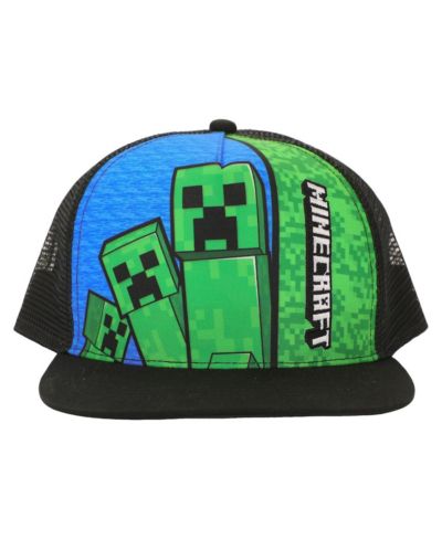 Minecraft Детская кепка-тракер с принтом Creepers и логотипом
