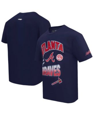 Мужская футболка Pro Standard Navy Atlanta Braves Turn It Up с заниженной линией плеча