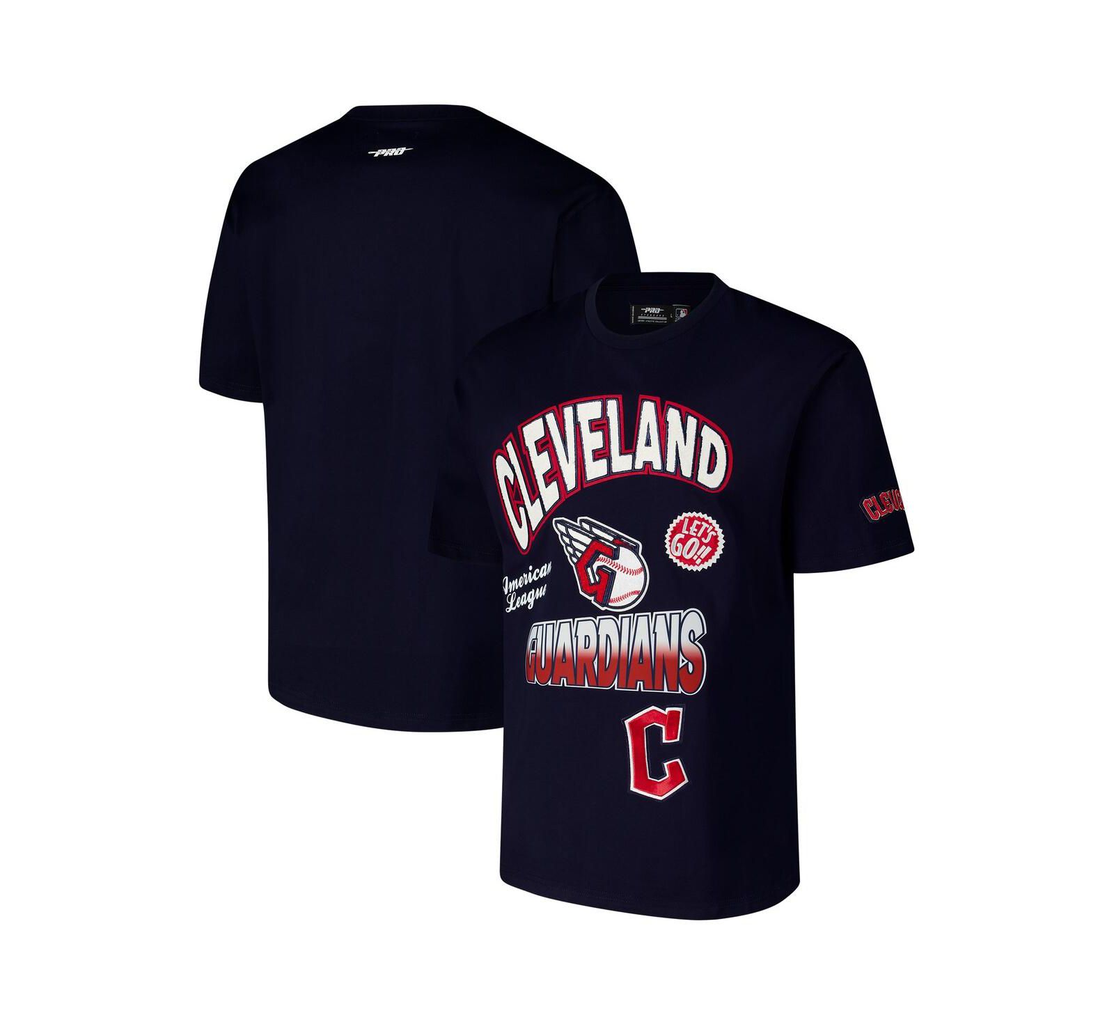 Мужская футболка Pro Standard Navy Cleveland Guardians Turn It Up Dropped Shoulder