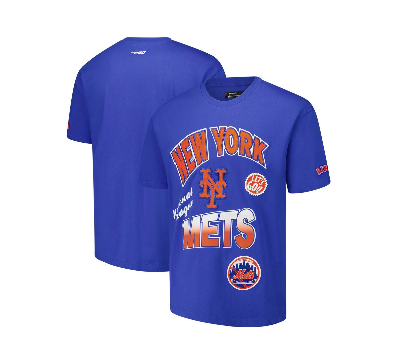 Мужская футболка Pro Standard Royal New York Mets Turn It Up Dropped Shoulder