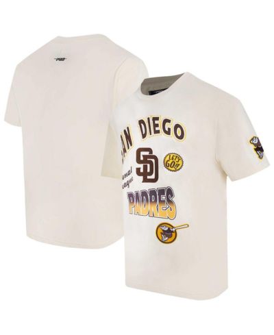 Мужская футболка Pro Standard Cream San Diego Padres с заниженной линией плеча
