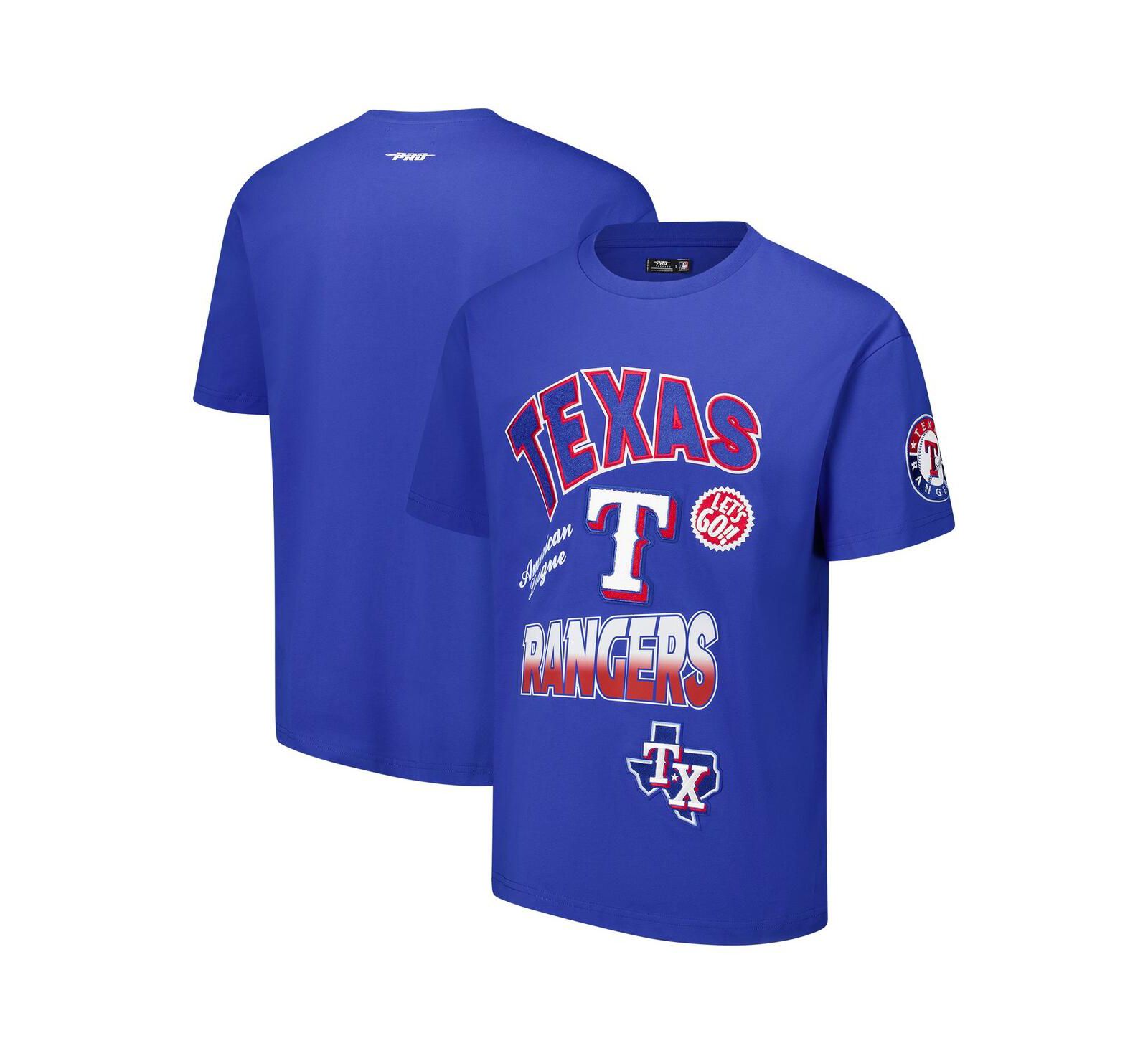 Мужская футболка Pro Standard Texas Rangers с заниженной линией плеча
