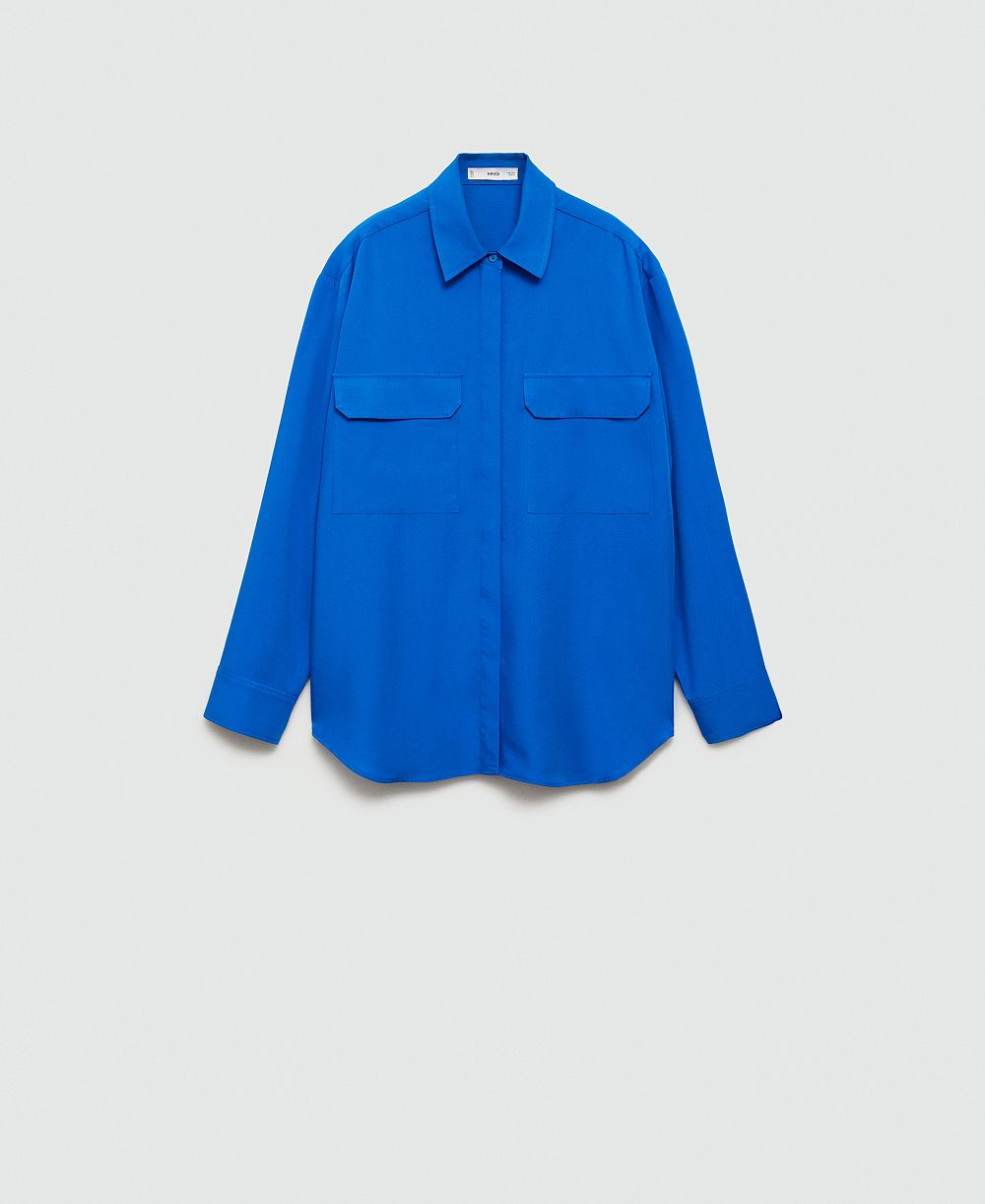 Женская рубашка Mango Pocket Detail Lyocell