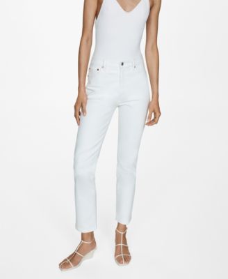 Женские узкие джинсы Mango Claudia Slim Crop Waxed