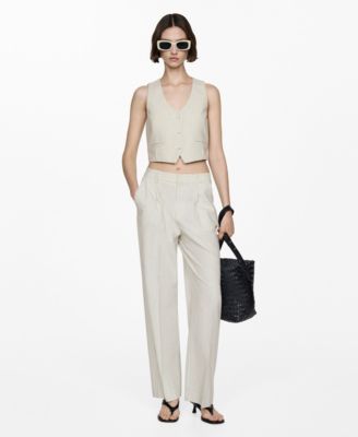 Женские брюки Mango Straight Striped