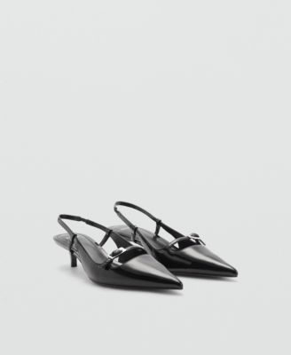 Mango Women's Buckle Detail Slingback Heeled Shoes