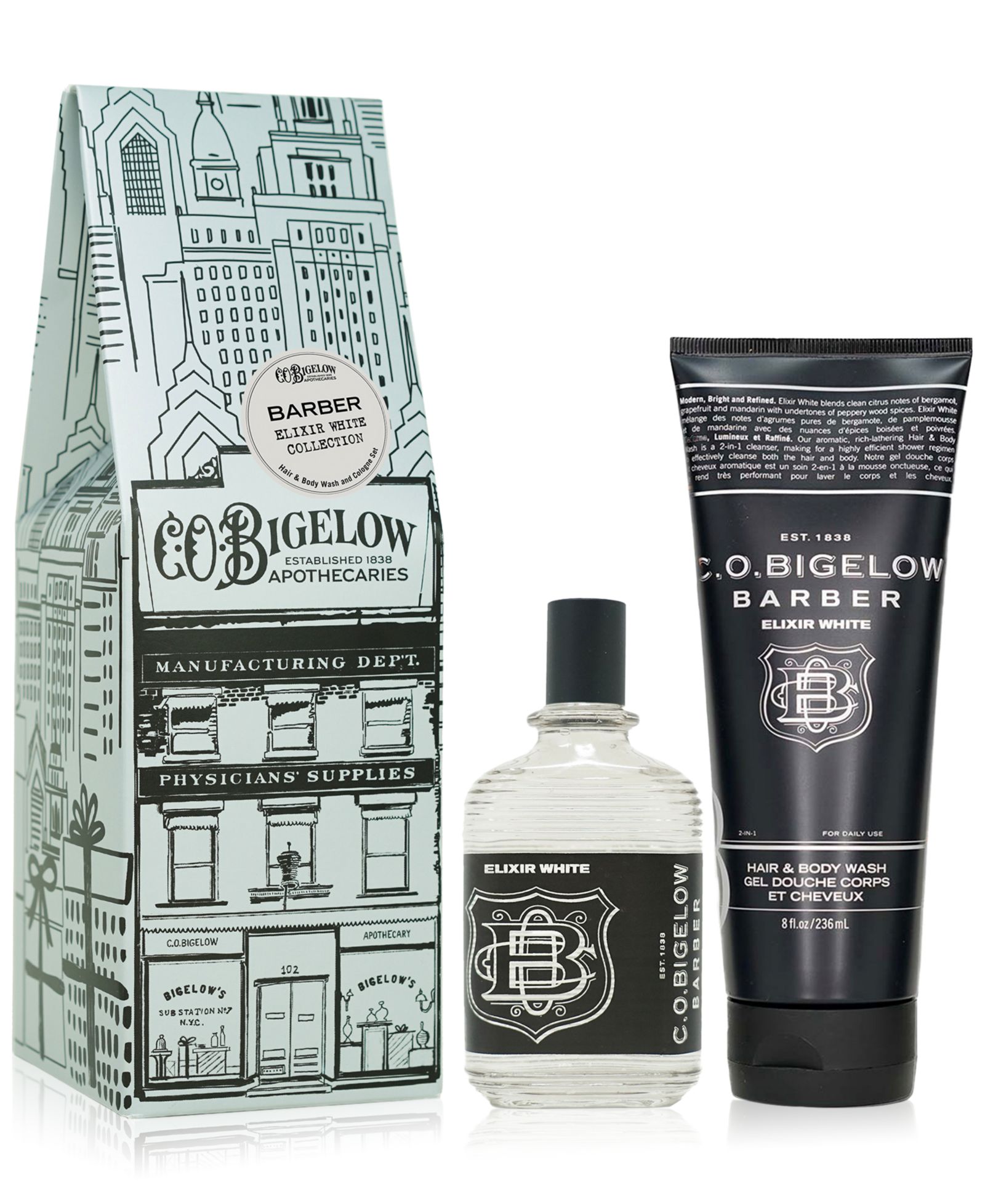 C.O. Bigelow 2-Pc. Elixir White Apothecary Box Set