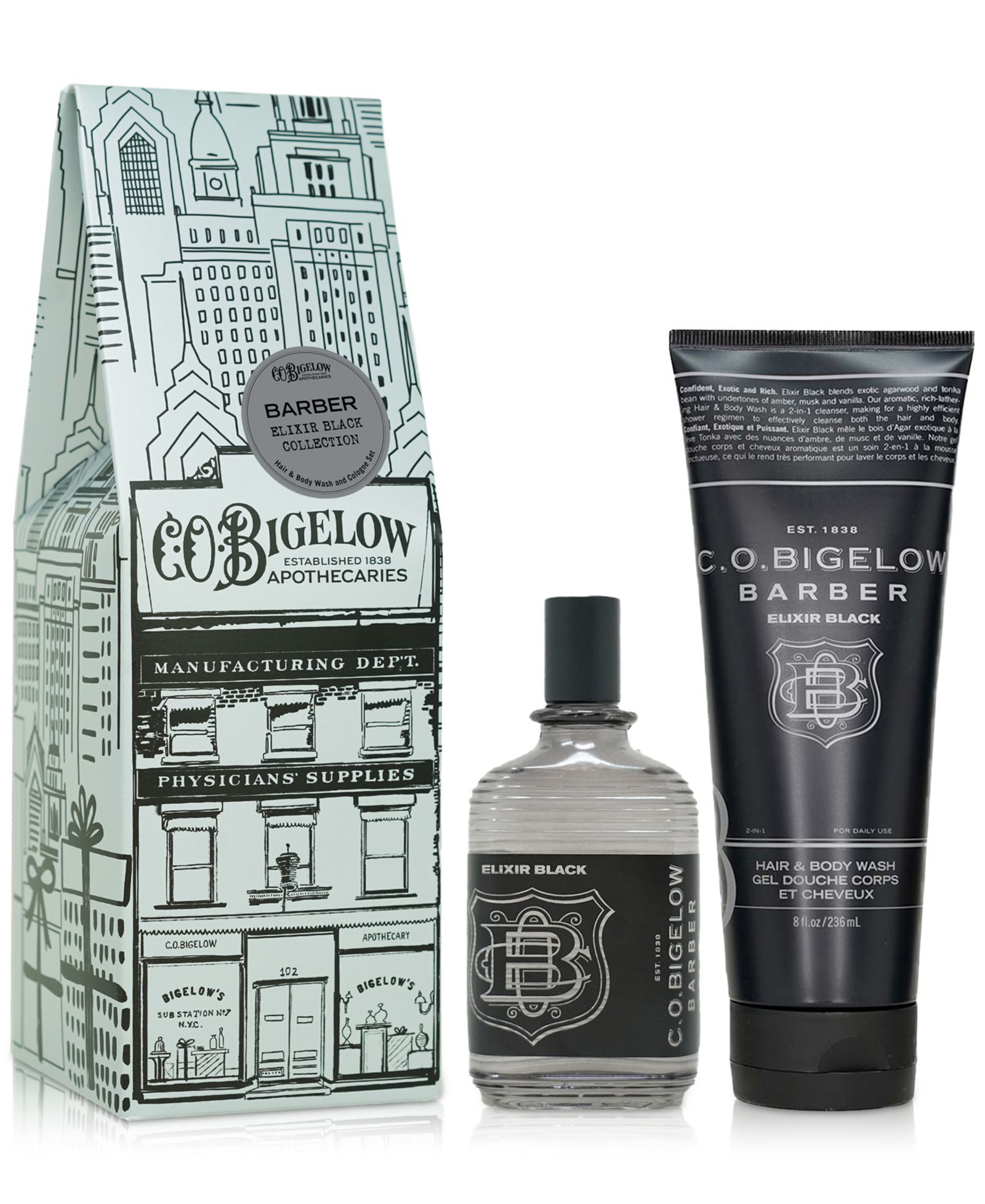 C.O. Bigelow 2-Pc. Elixir Black Apothecary Box Set
