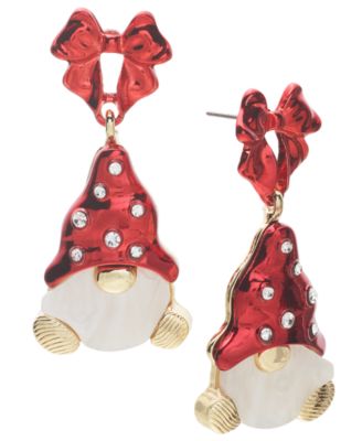 Серьги-подвески Holiday Lane Gold-Tone Pavé Gnome Drop