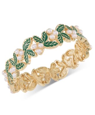 Эластичный браслет Holiday Lane Gold-Tone Holly Stretch
