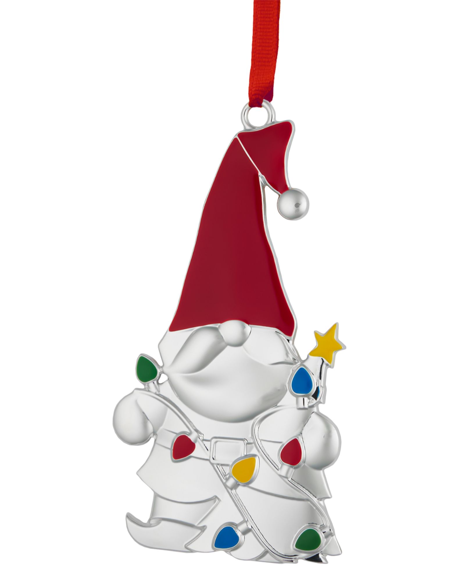 Nambé Silver-Plate Gnome Hanging Holiday Ornament