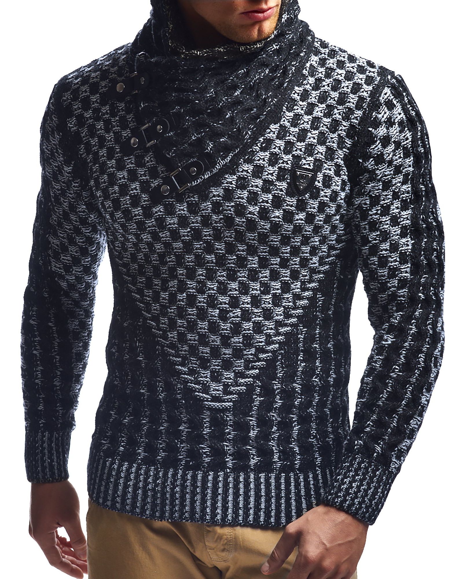 Leif Nelson Men's Chunky Knit Pullover Sweater