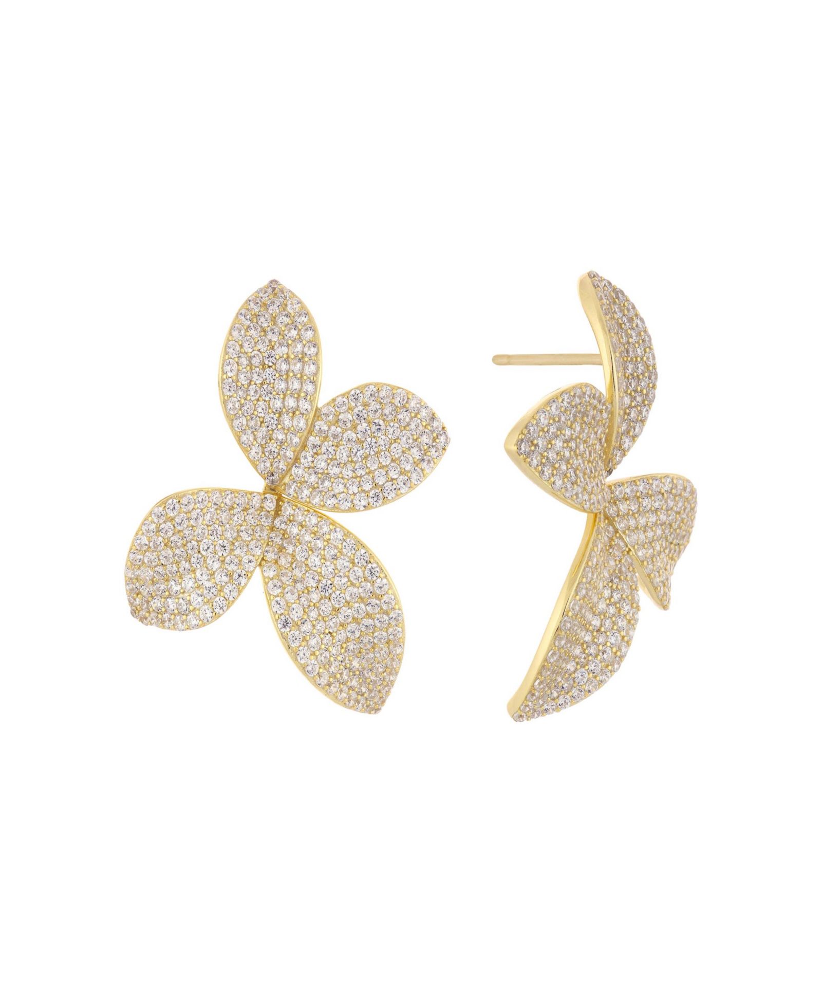 By Adina Eden Pavé Fancy On The Ear Stud Earring