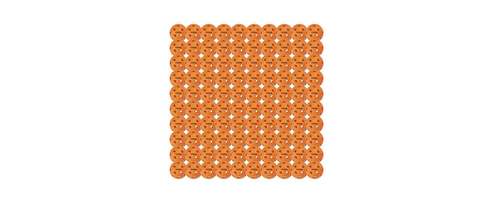 Мячи для пиклбола CORE Pickleball Orange Indoor 26 Hole